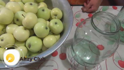 компот из яблок на зиму на 3 литровую банку