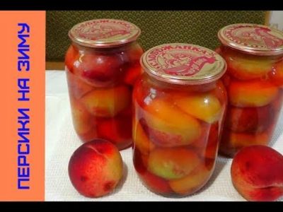 персики в желатине на зиму